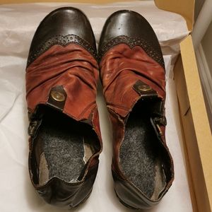 Steam punk themed faux leather shoe